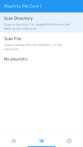 selezione playlist di retroarch
