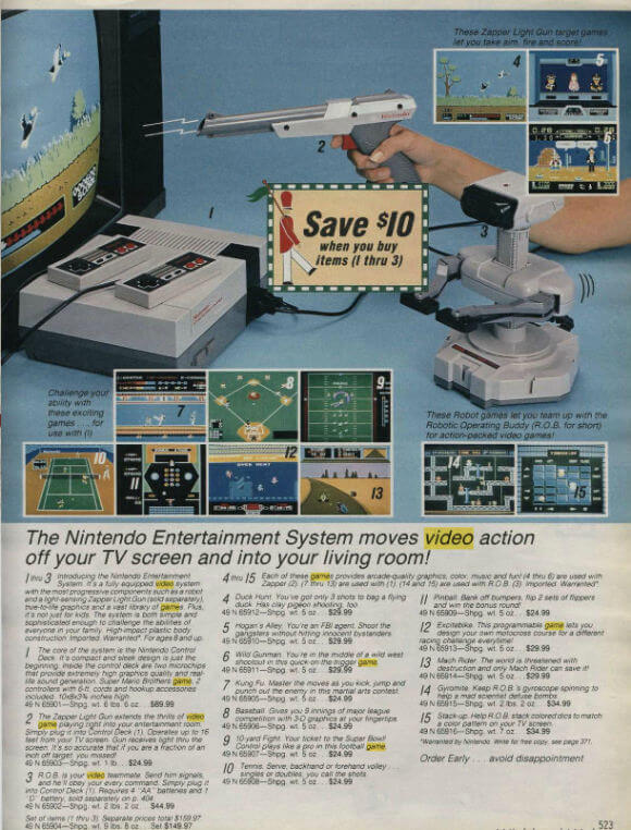 pubblicità nes 1986